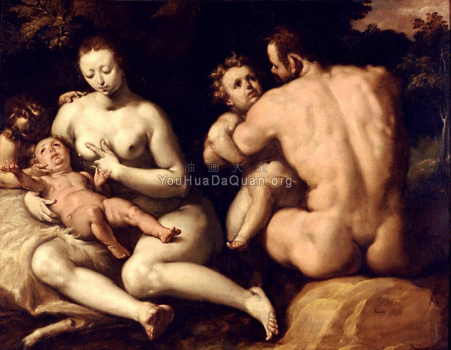 The first family, Noah and his family - 科内利·凡·哈勒姆